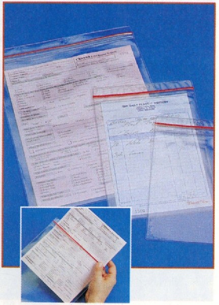 Enveloppe de vinyle refermable 9"x12" (pqt de 50) avec Oeillet de laiton