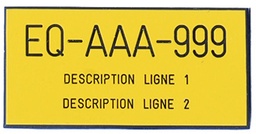 [ID-1.5X3-SECT] Plaques de sectionneur 1.5"x3" en plastique jaune 1/16"