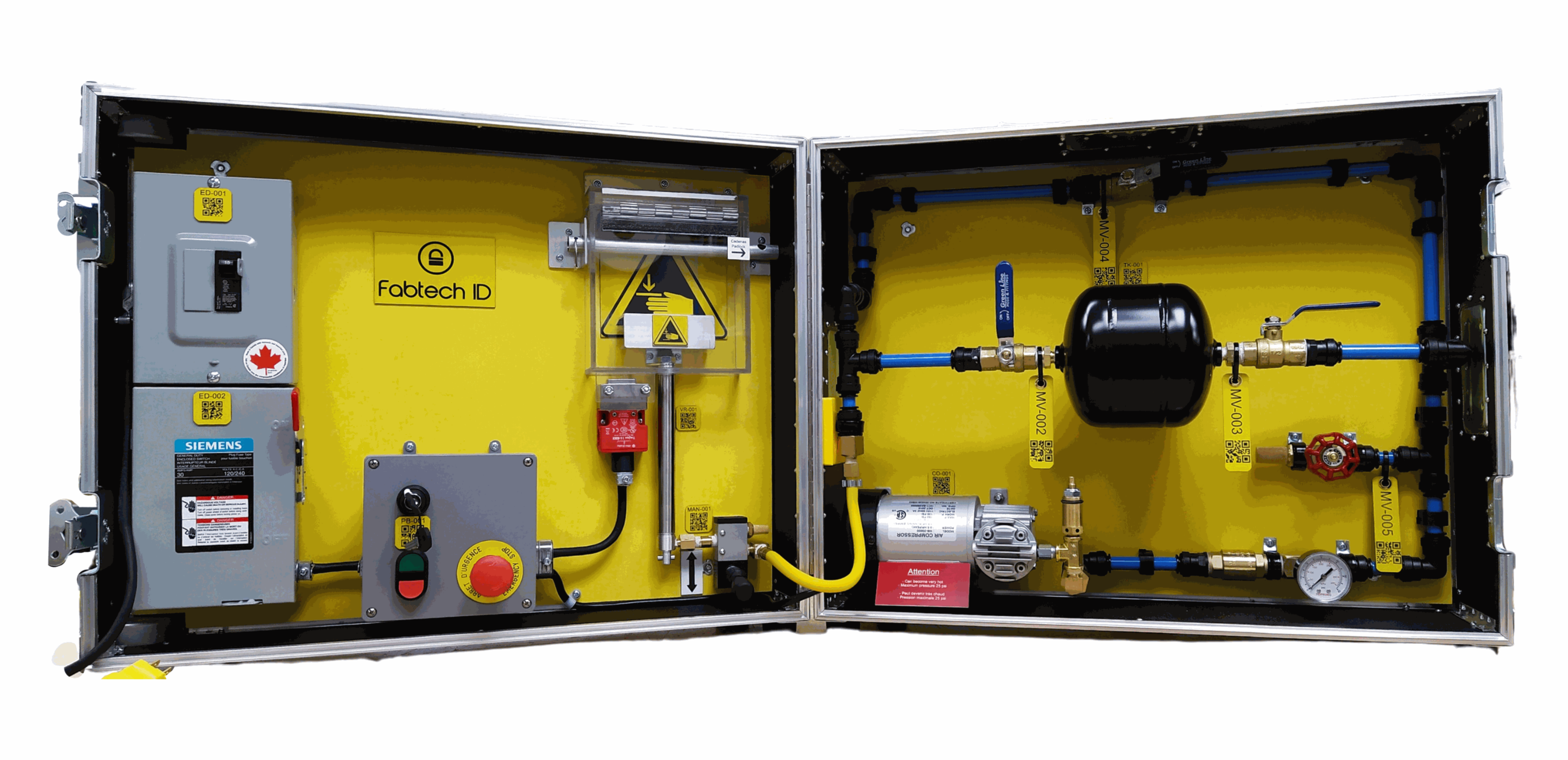 simulateur de cadenassage jaune