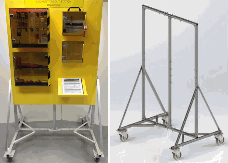 Yellow Mobile Lockout Station Station de cadenassage mobile jaune