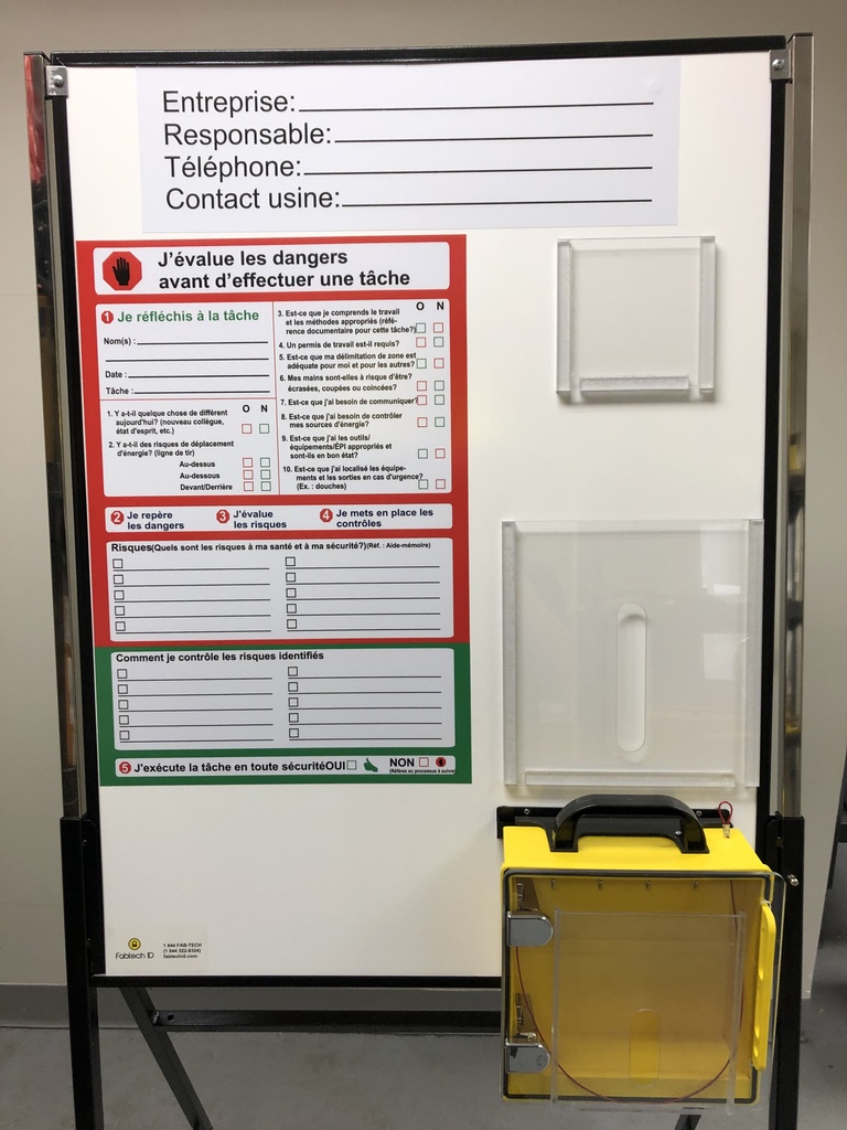 Chevalet portatif des zones de travail en cadenassge