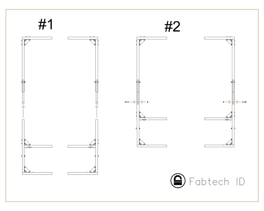 Support pour station de cadenassage extensible de 40" à 60" (Non assemblé)