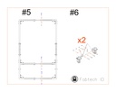 Support pour station de cadenassage extensible de 40" à 60" (Non assemblé)