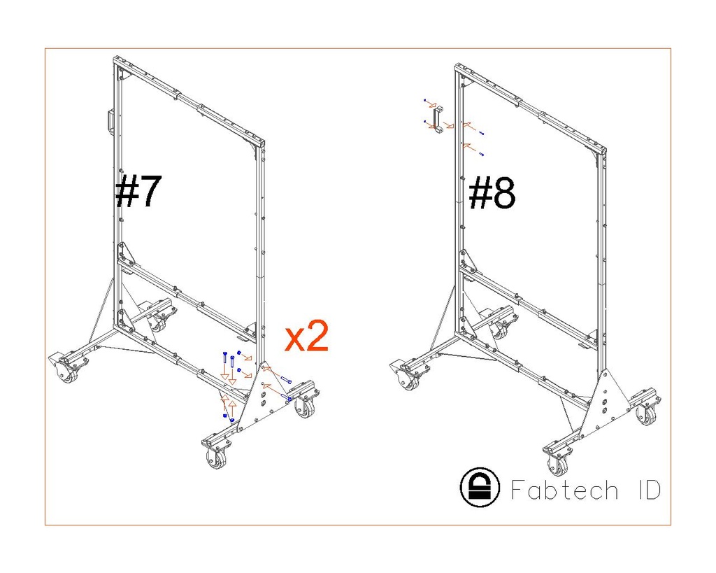 Support pour station de cadenassage extensible de 40" à 60" (Non assemblé)