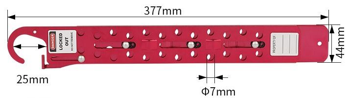 Moraillon en métal 1" à coulisse pour 24 cadenas