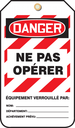 Étiquette de cadenassage DANGER NE PAS OPÉRER carton - Accuform