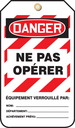 Étiquette de cadenassage DANGER NE PAS OPÉRER - Accuform - pqt 25