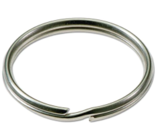 Nickel-Plated Tempered Steel Split Key Rings (pck 100)