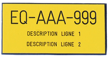 Plaques de sectionneur 1.5"x3" en plastique jaune 1/16"