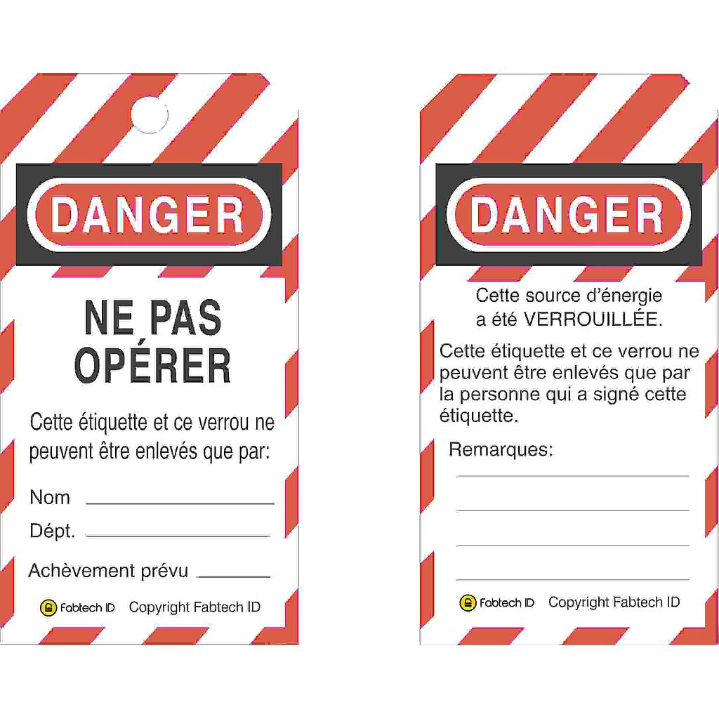 Étiquettes NE PAS OPÉRER STYRENE (pqt de 25)