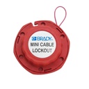 Mini cable lockout with steel cable Brady