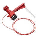 Grand verrou universel pour robinets, avec câble nylon 8' Brady