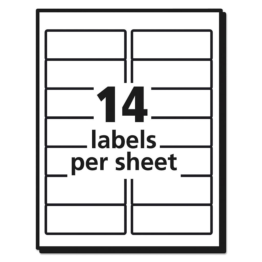 Étiquettes de polyester de 1.3"x4" (pqt de 50 feuilles)