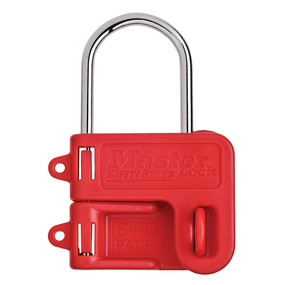 Steel Hasp with Red Plastic Handle, 1''
