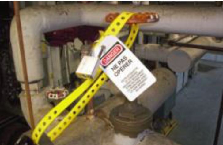 [ID-011-001-PO] Adjustable lockout belt of 1"x36"x0.055" polyethylene
