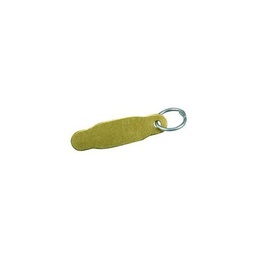 [ID-71TAG] Engravable brass tag of 1/2"x1-3/4" with fastening ring