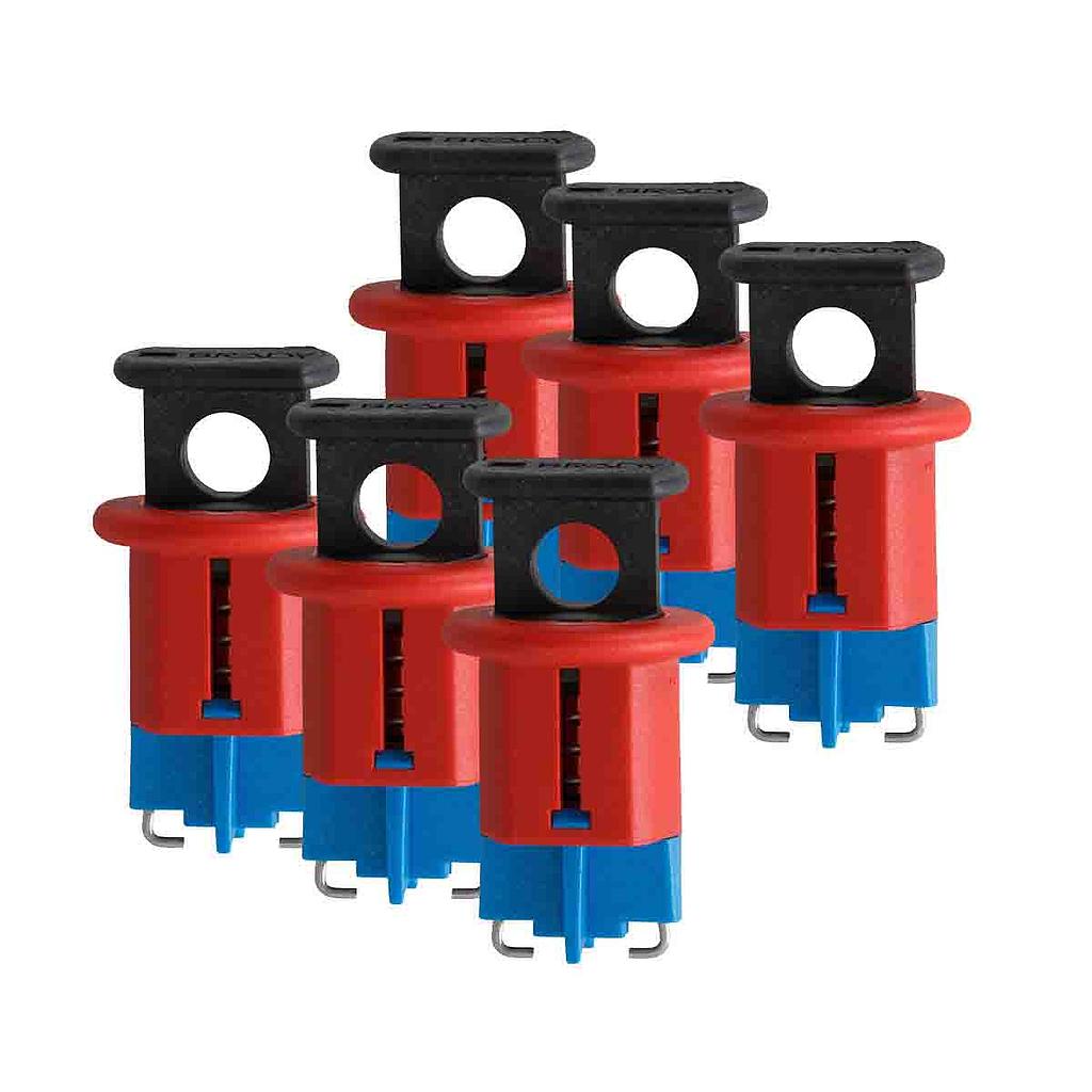 [ID.-90848] Dispositif miniature verrouillage de disjoncteur Brady pin-in std (pqt de 6)