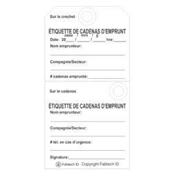 Étiquette d'emprunt en carton de 3"x5.75" (pqt 25)