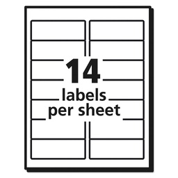 [ID-ETIQ-5522] Étiquettes de polyester de 1.3"x4" (pqt de 50 feuilles)