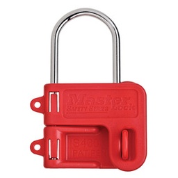 [ID-S430] Steel Hasp with Red Plastic Handle, 1''