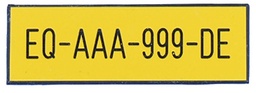 [ID-1X3-DE] Electric device plates 1"x3" yellow 1/16" & sticker