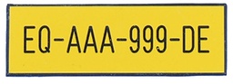 [ID-1X3-DE] Plaques de dispositif électrique 1"x3" jaune 1/16" & autocollant