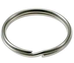 [ID-76200] Nickel-Plated Tempered Steel Split Key Rings (pck 100)